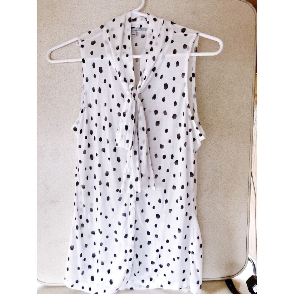 Halogen Sleeveless Tie Neck Blouse-Size S